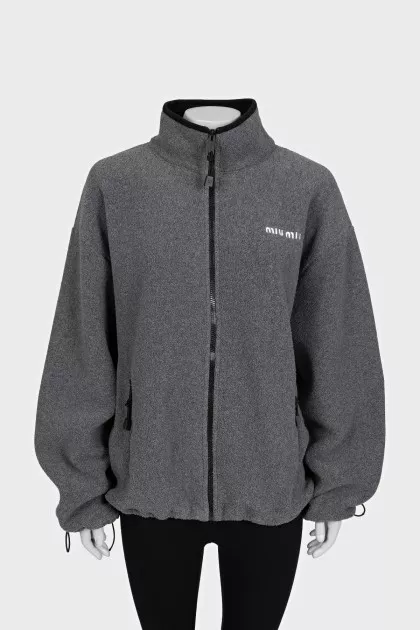 Серая куртка oversize