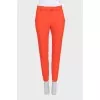Orange suit with tapered trousers