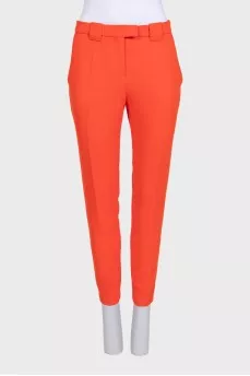 Orange suit with tapered trousers