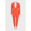 Orange suit with tapered trousers