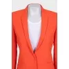 Orange suit with tapered trousers