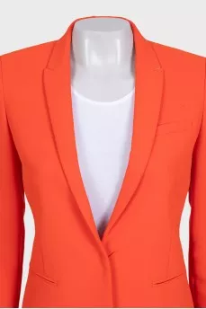 Orange suit with tapered trousers