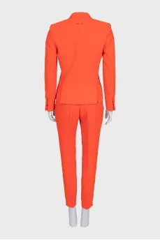 Orange suit with tapered trousers