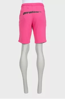 Men's pink printed shorts