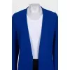 Blue long wool cardigan