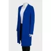 Blue long wool cardigan
