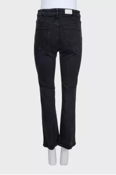 Чорні джинси skinny fit на гудзиках
