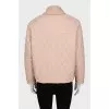 Quilted beige jacket with patch pockets