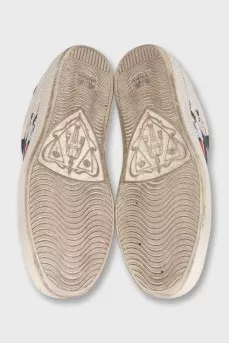 Кожаные кеды Ace by Disney x Gucci
