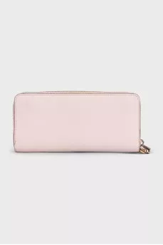 Leather wallet with gold clasp