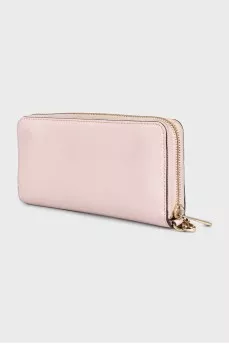 Leather wallet with gold clasp