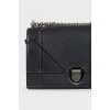 Black leather Diorama bag