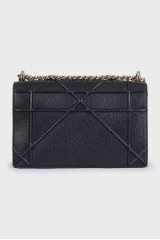 Black leather Diorama bag
