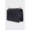 Black leather Diorama bag
