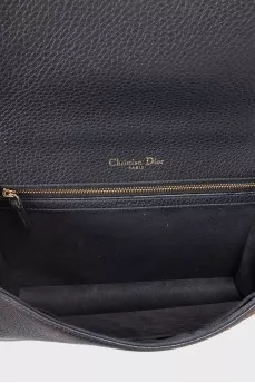 Black leather Diorama bag