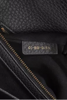 Black leather Diorama bag