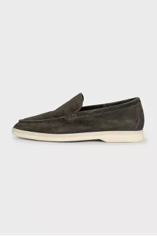 Plain suede loafers