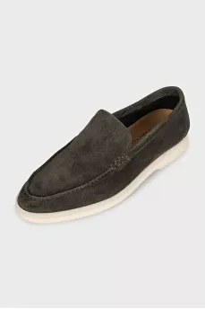 Plain suede loafers
