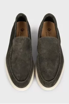 Plain suede loafers