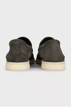 Plain suede loafers