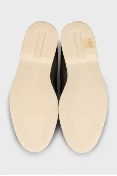 Plain suede loafers