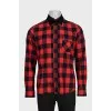 Men's plaid shirt with buttons