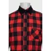 Men's plaid shirt with buttons