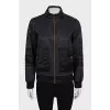 Zip-up jacket with logo on the back