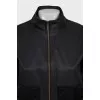 Zip-up jacket with logo on the back