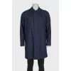 Men's blue raincoat
