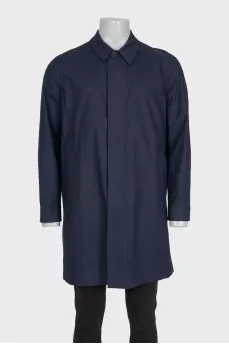 Men's blue raincoat