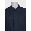 Men's blue raincoat
