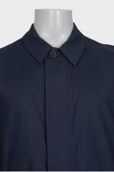 Men's blue raincoat