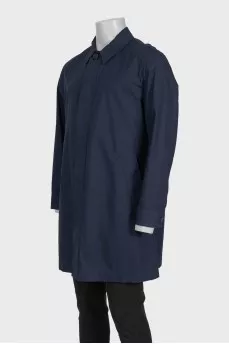 Men's blue raincoat