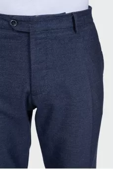 Men's cropped wool trousers