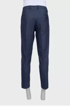 Men's cropped wool trousers
