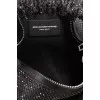 Black mini bag decorated with rhinestones