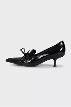 Лакированные туфли kitten heel из кожи