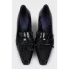 Лакированные туфли kitten heel из кожи