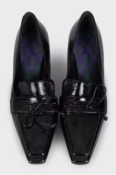 Лакированные туфли kitten heel из кожи