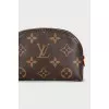 Cosmetic bag made from branded canvas