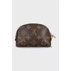 Cosmetic bag made from branded canvas