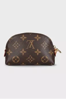 Cosmetic bag made from branded canvas