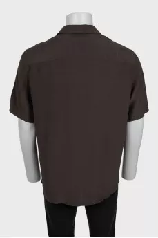 Men's short-sleeved straight-cut shirt