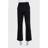 Men's black trousers with leather inserts