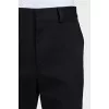 Men's black trousers with leather inserts