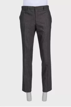 Men's cropped trousers with a small print