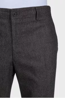 Men's cropped trousers with a small print