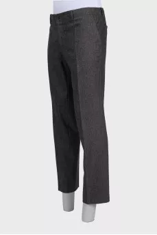 Men's cropped trousers with a small print