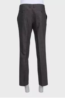 Men's cropped trousers with a small print